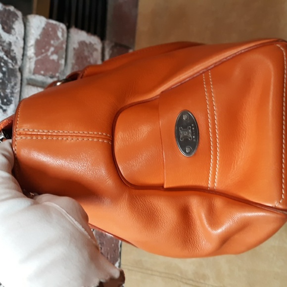 Celine Boogie Orange Leather Handbag - Picture 3 of 16